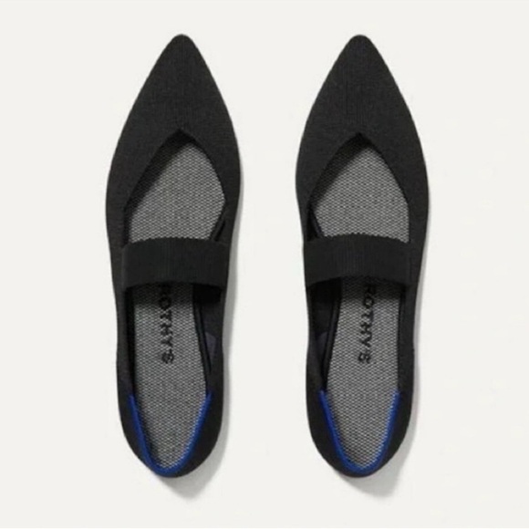 Rothy’s Black The Point Mary Jane Flats size 6 - Picture 3 of 16